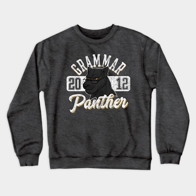 Grammar Panther Crewneck Sweatshirt by Geekasms